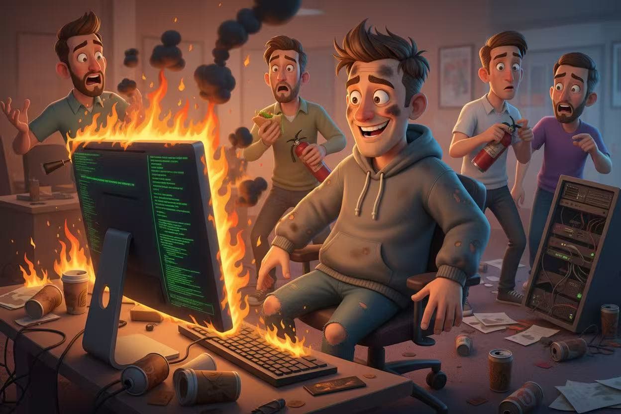 A dog in a business suit giving a presentation